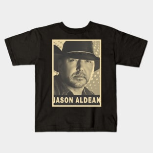 brown cream Jason Aldean #2 Kids T-Shirt